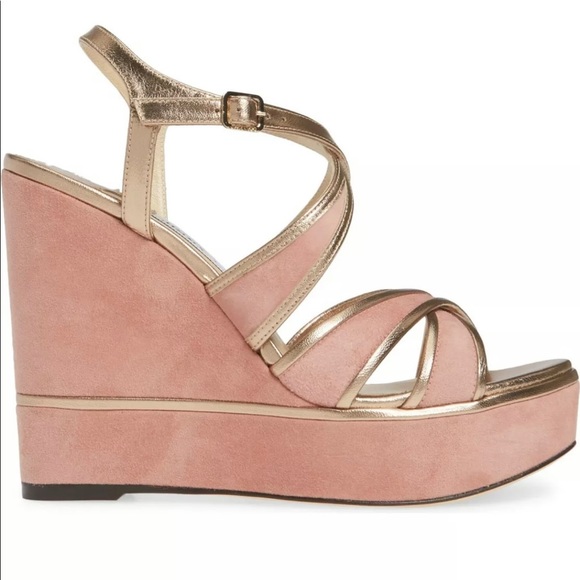 Jimmy Choo Alissa 120 Wedge Sandal Blush - Picture 4 of 9